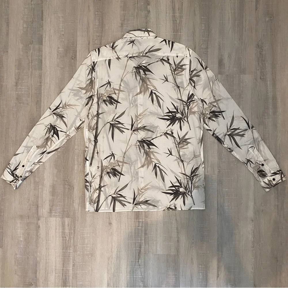 Zara HEMP PRINT SHIRT - Picture 2 of 4